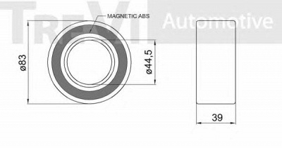 TREVI AUTOMOTIVE wb2078 -  Комплект подшипника ступицы колеса
